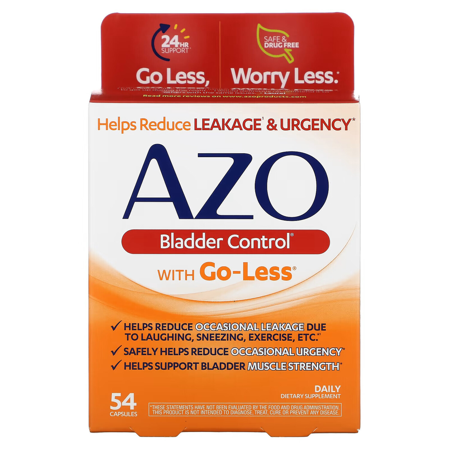 

Azo, Go-Less, контролирующий состояние мочевого пузыря, 54 капсулы