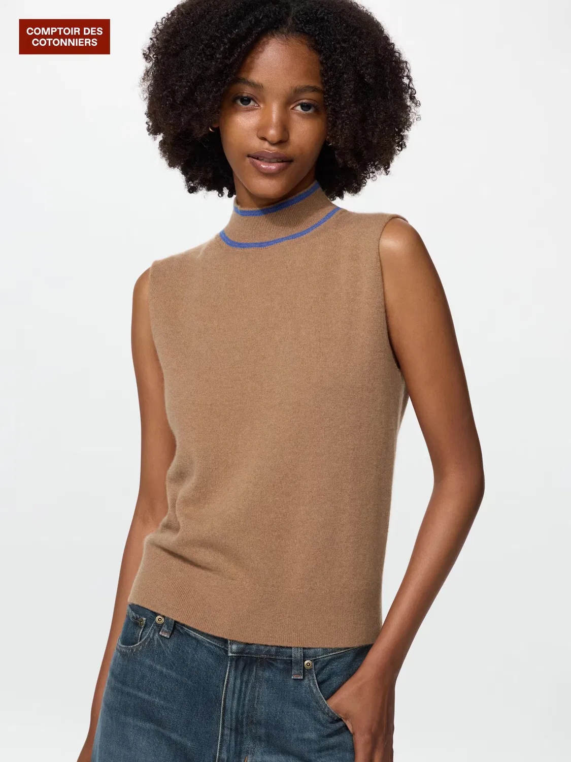Свитер Uniqlo, без рукавов, кашемировый