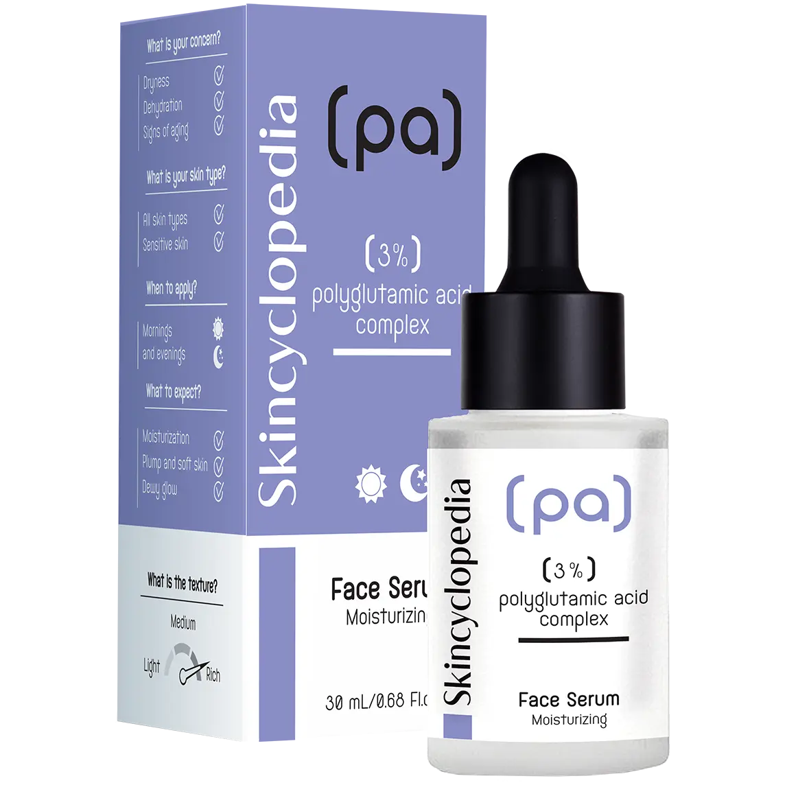 

Skincyclopedia концентрированная профессиональная глубоко увлажняющая сыворотка с 3% полиглутаминовой кислотой, 30 мл