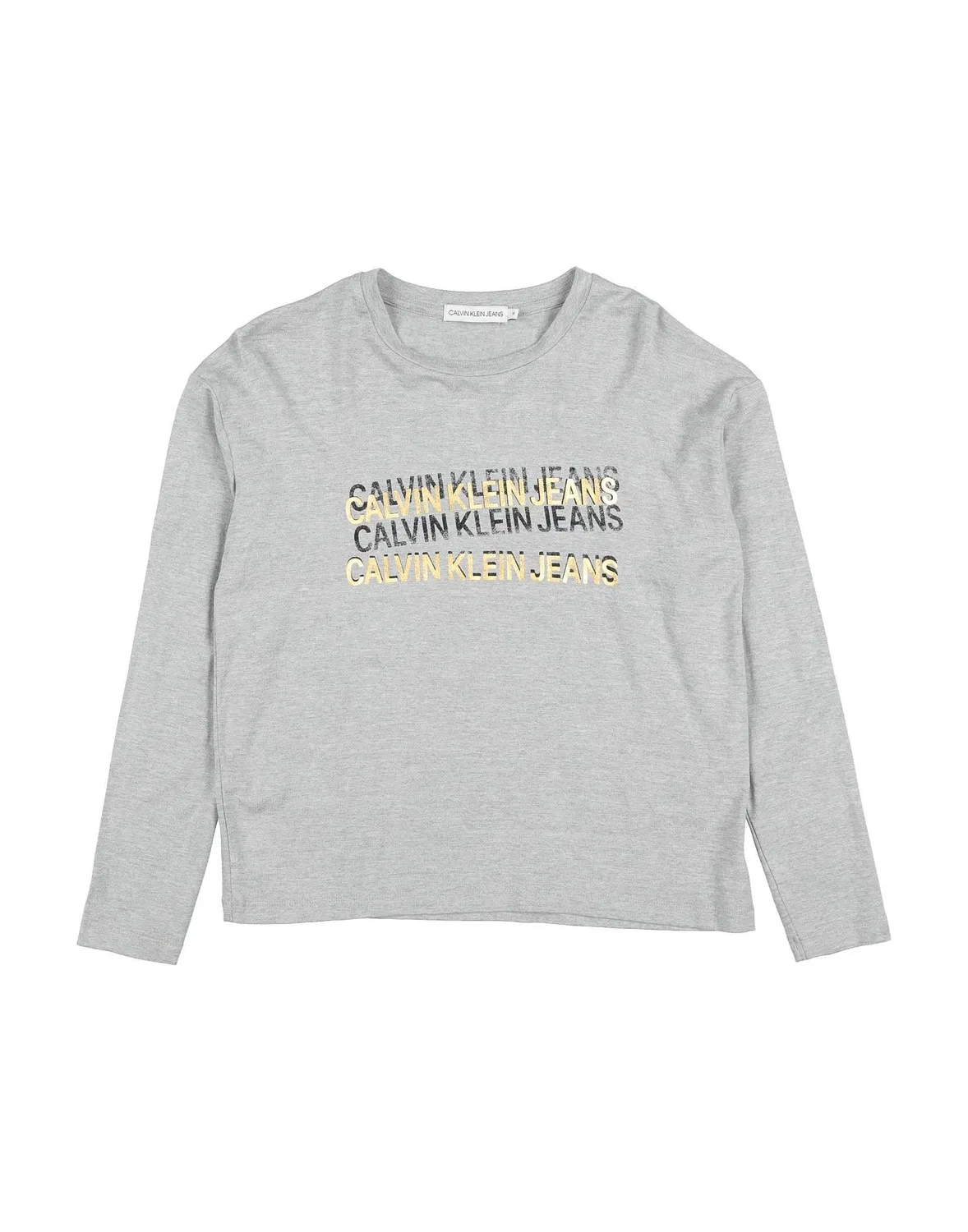 Детский лонгслив с длинным рукавом Calvin Klein, серый