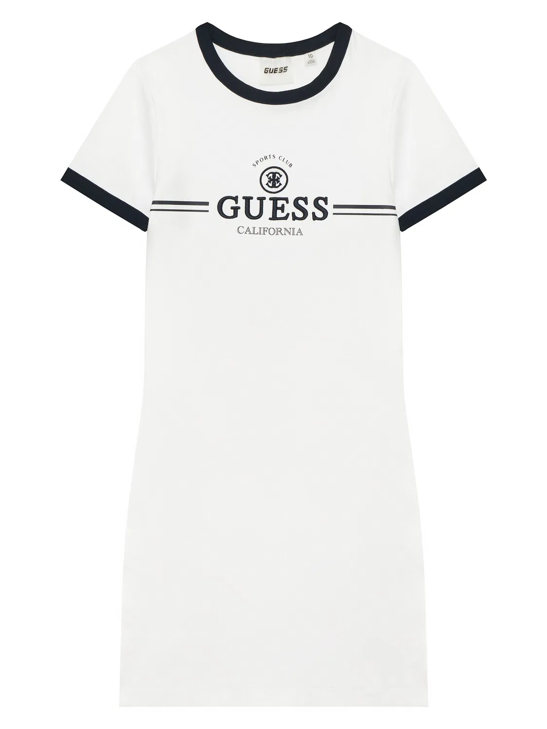 Платье приталенного силуэта на каждый день для девочки Guess, белый