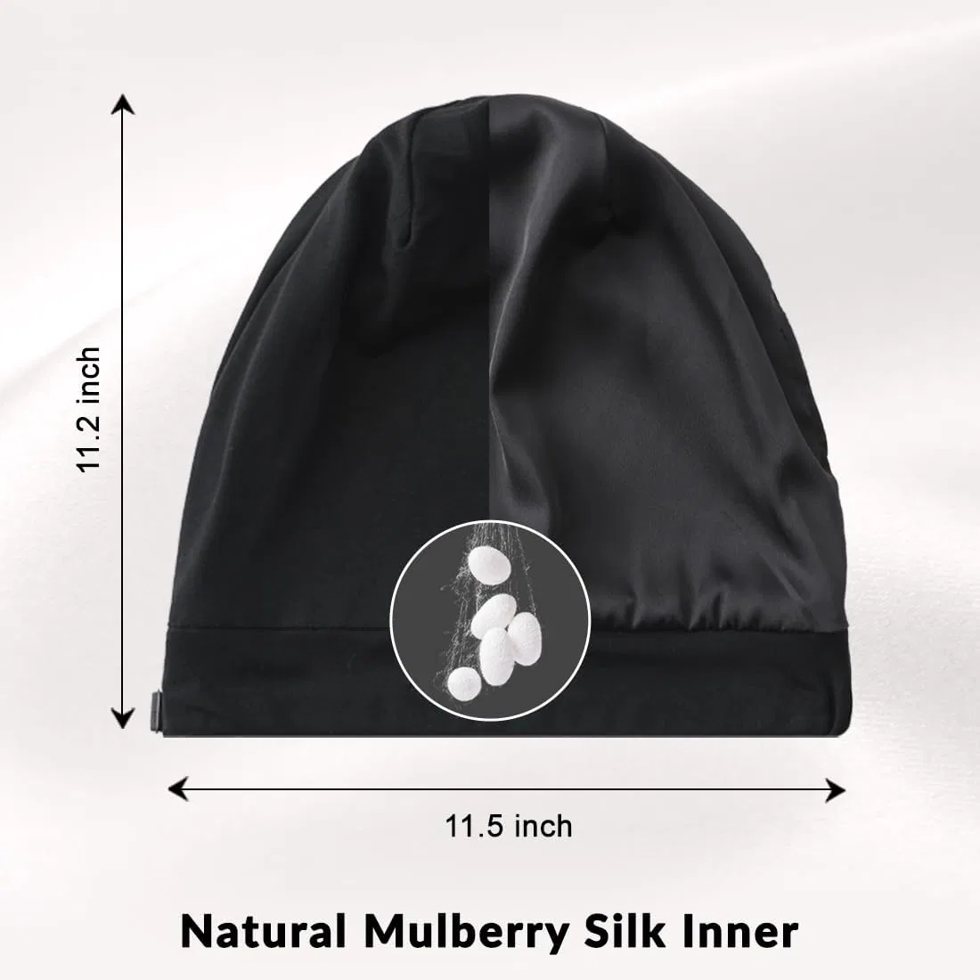 Шапочка для душа из шелка LOVUITEN, 22 Momme, 100% Mulberry Silk — фото 4