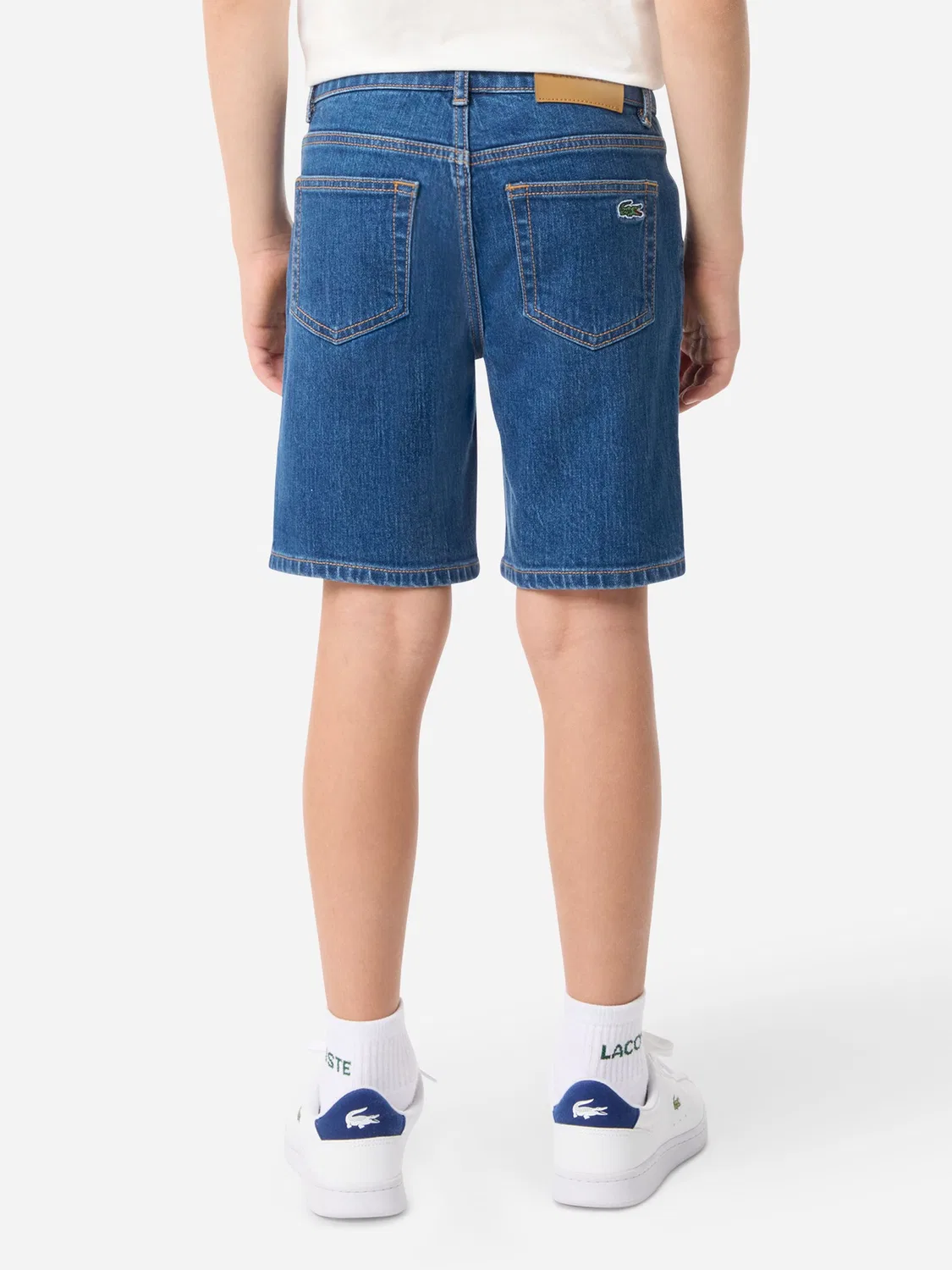 Шорты джинсовые, стрейч Lacoste, синие — фото 3