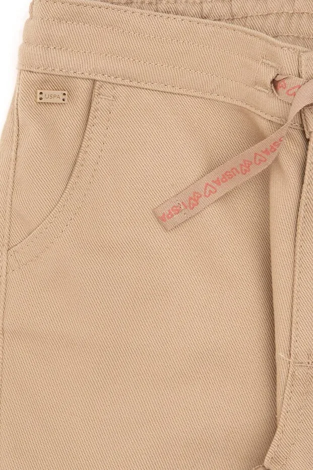 Детские брюки для девочек скинни U.S. Polo Assn., Sand — фото 4