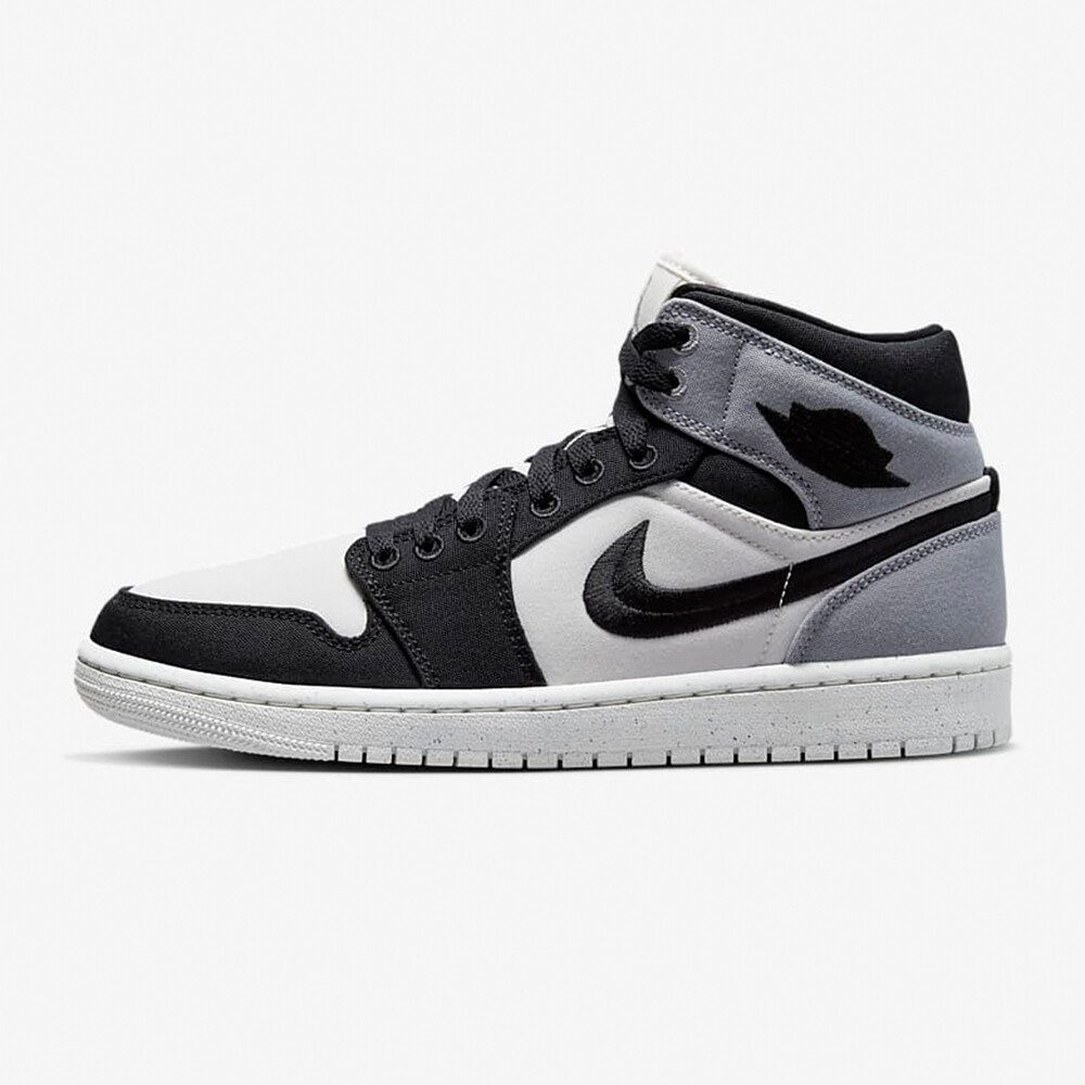 Кроссовки Nike Air Jordan 1 Mid SE, серый/чёрный