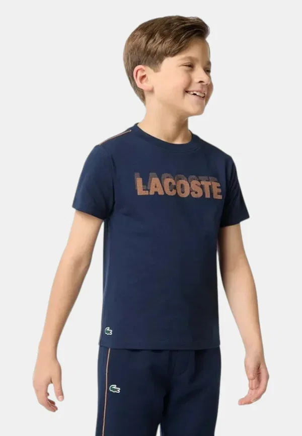 Детская футболка с коротким рукавом 947600 - футболка с принтом Lacoste, синий