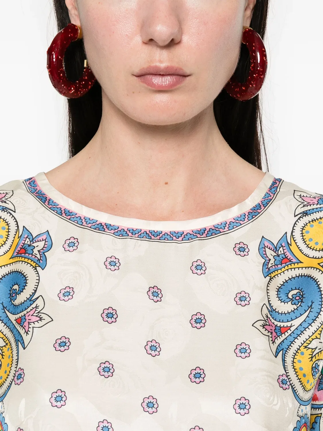 Футболка с узором пейсли ETRO, нежно-бежевый — фото 4