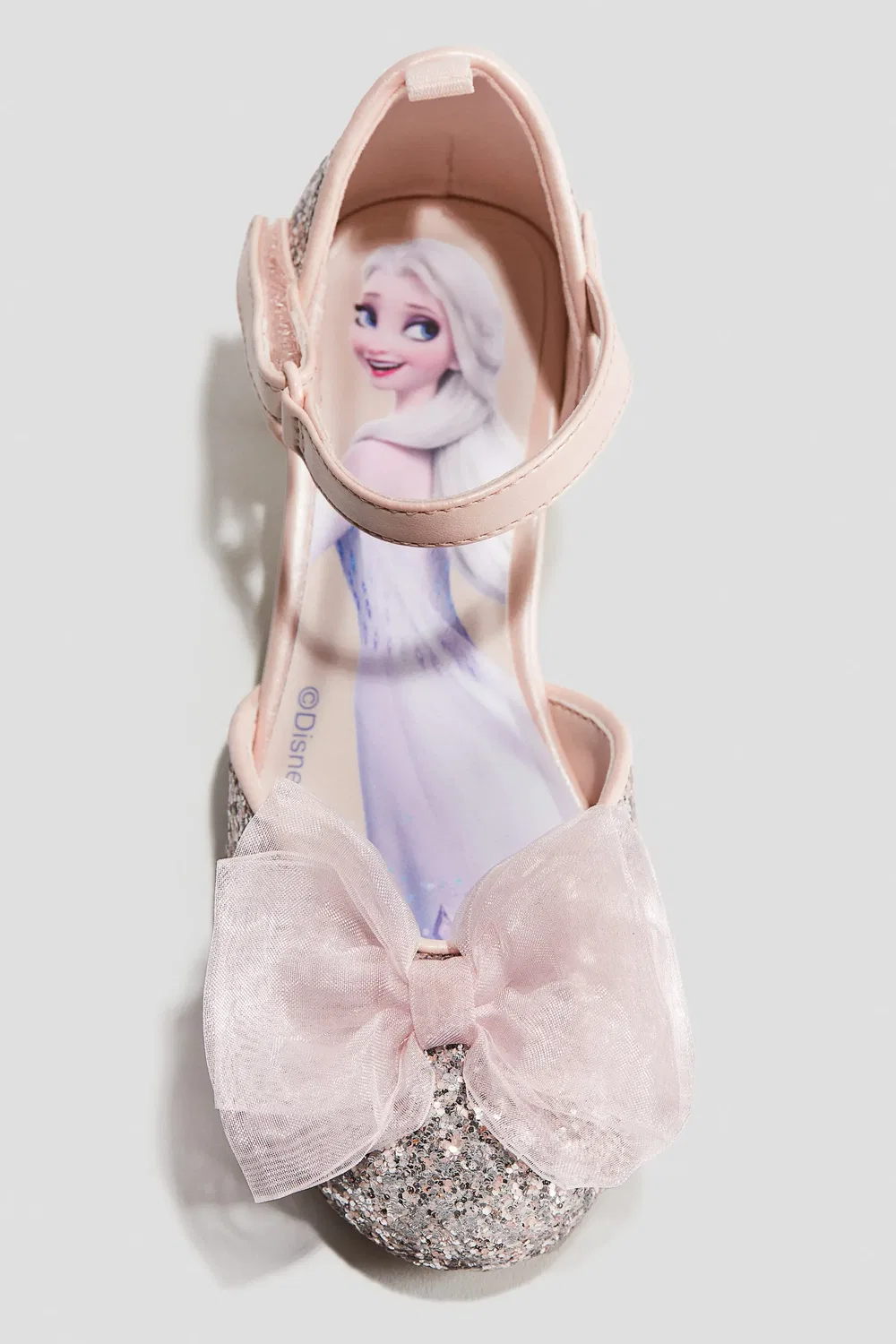 Детские туфли на каблуке с бантом H&M, Silver-Colored/Frozen — фото 3