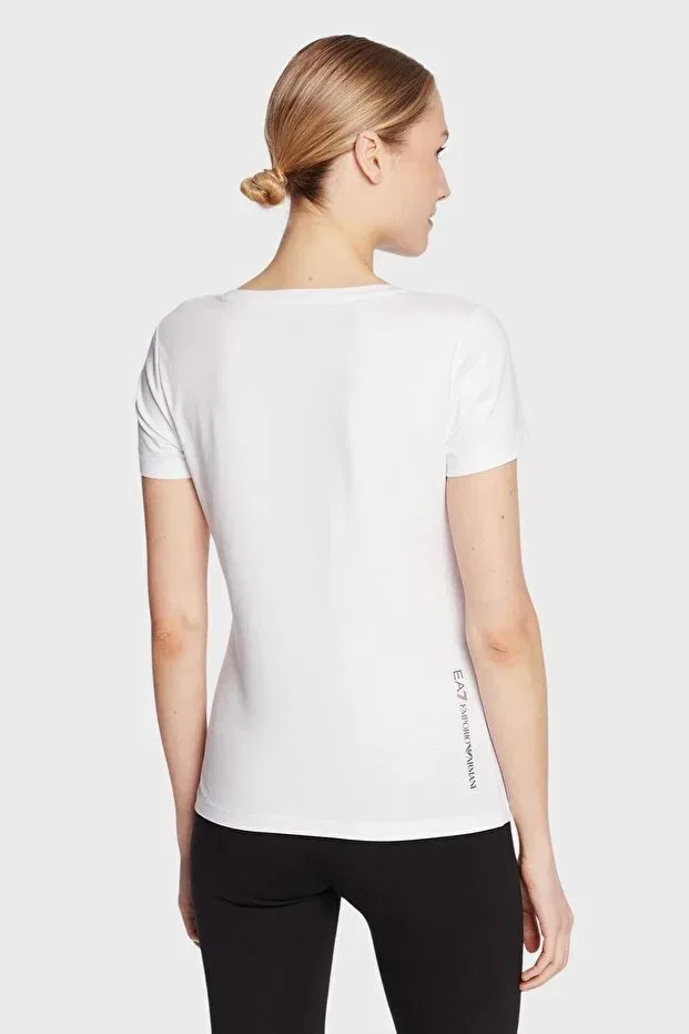 Женская футболка с принтом Emporio Armani, White — фото 3