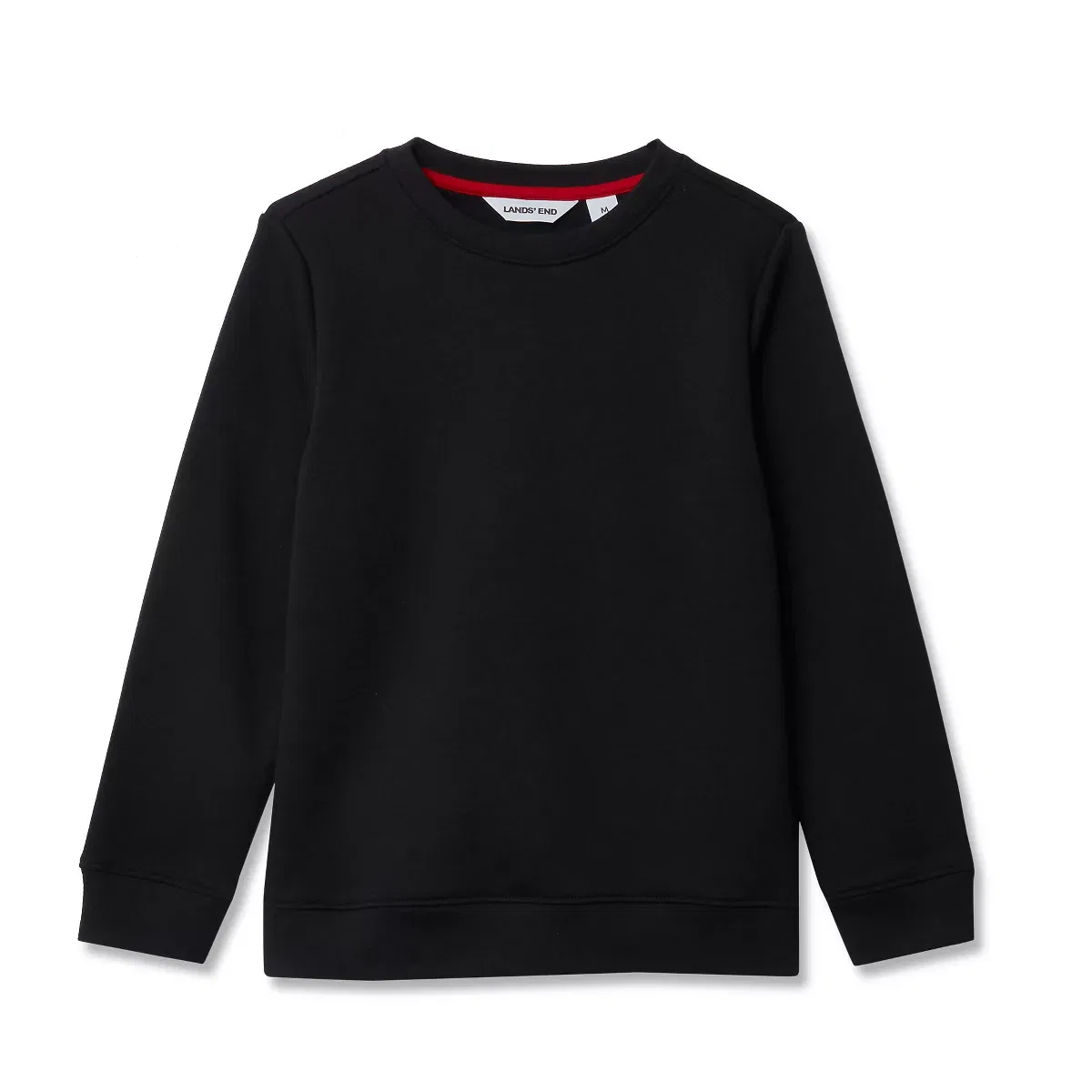 Детское худи для девочек с флисом Husky Fleece Crewneck Lands' End, True Black