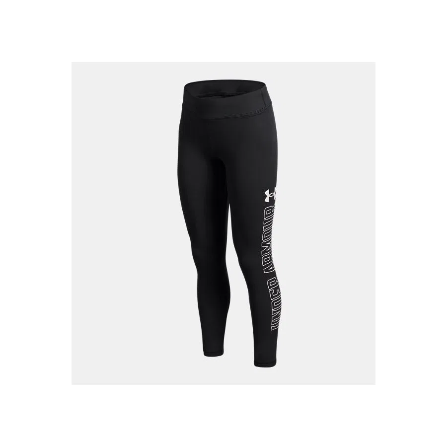 Детские леггинсы с принтом UA Motion Branded Under Armour, Черный — фото 3