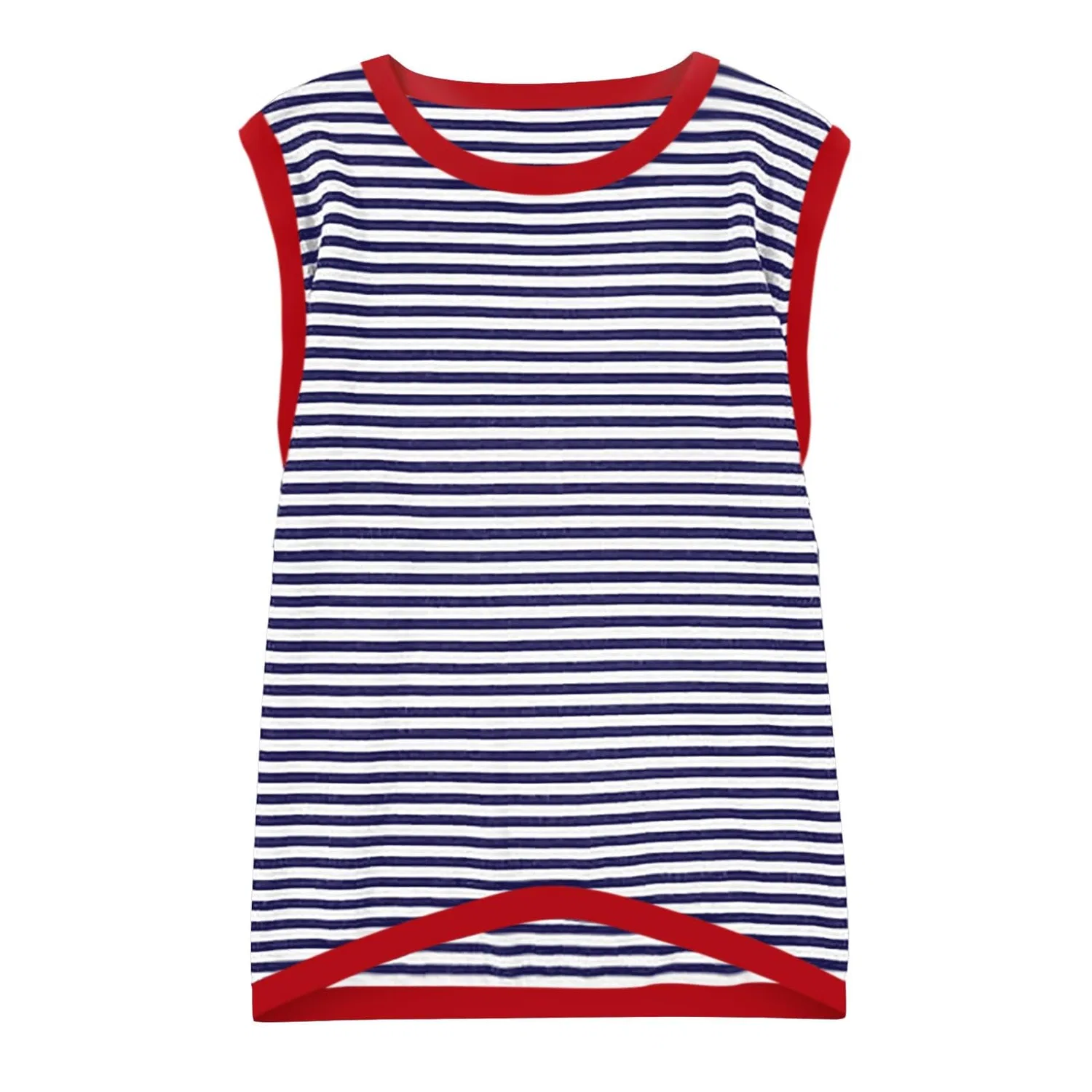 Женская футболка с контрастными полосами Transparent T-Shirts, Dark Blue — фото 4