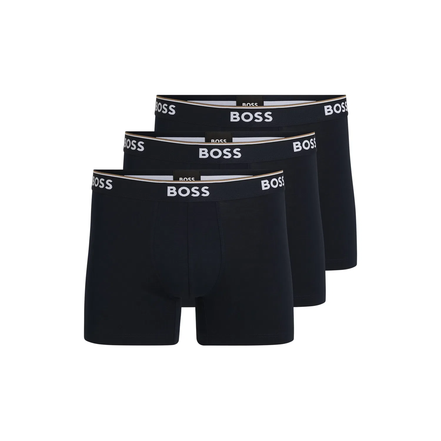 Мужские боксеры из 3 штук с логотипом HUGO BOSS, Black
