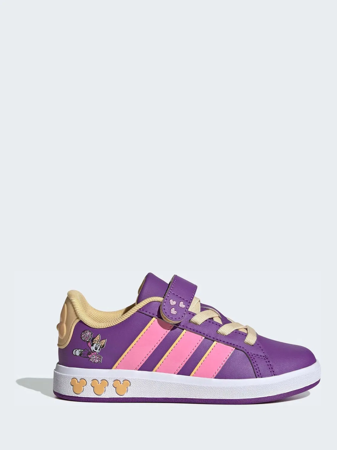 Кроссовки с Микки Маус, Disney Minnie Mouse Grand Court adidas, фиолетовый