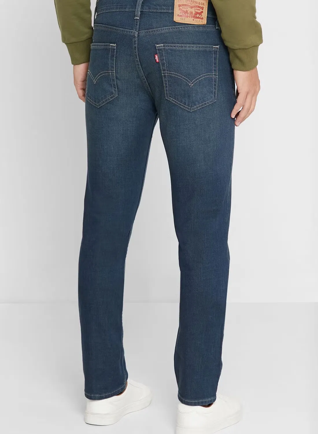 Джинсы слим с эффектом потертостей Levi'S, синий — фото 3