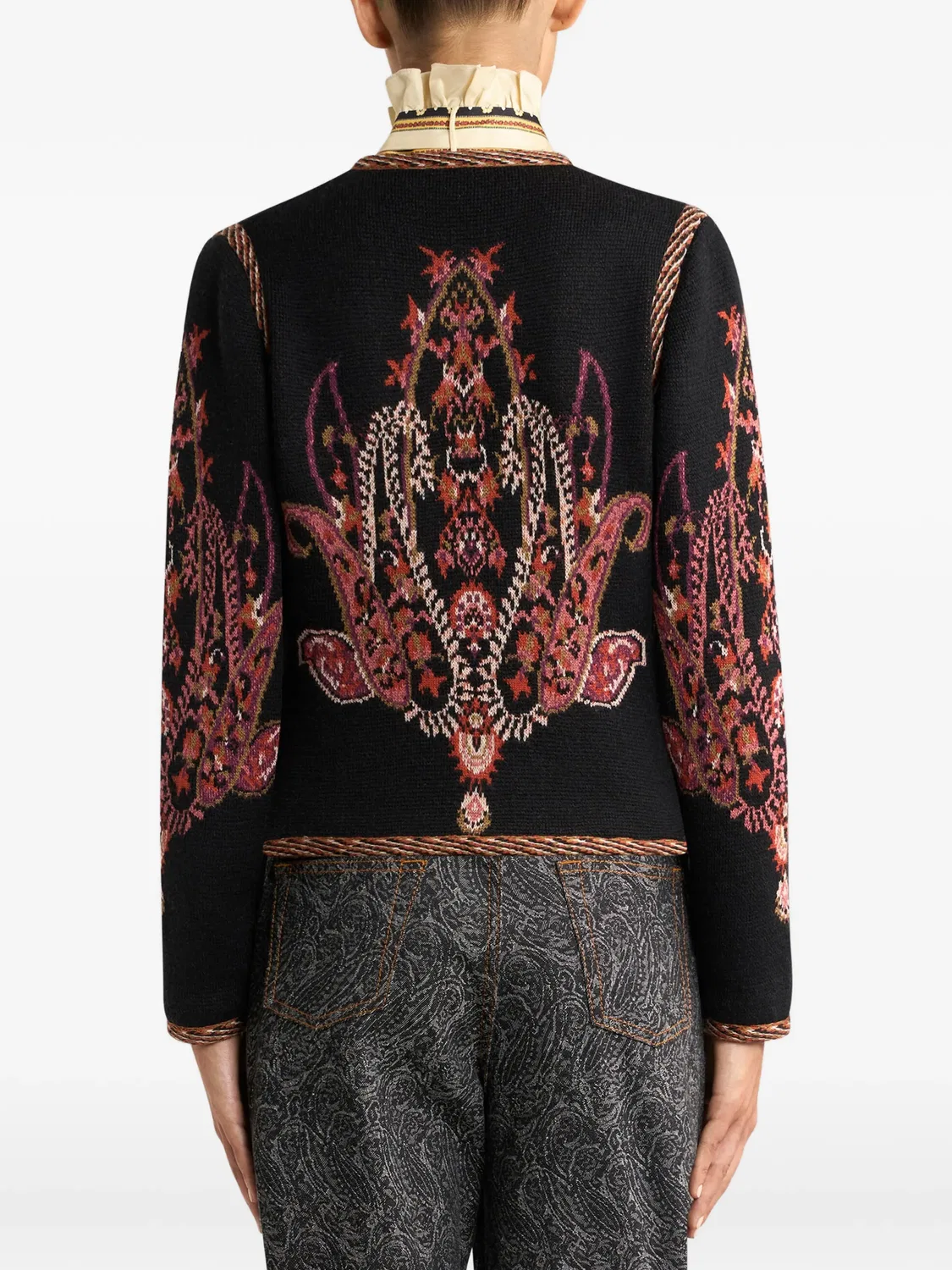 Кардиган с узором из жаккарда ETRO, черный — фото 2