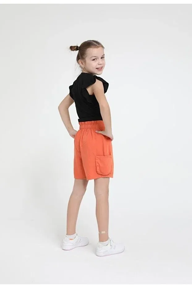 Детские шорты для девочек джинсовые Escabel Girl, Orange — фото 2