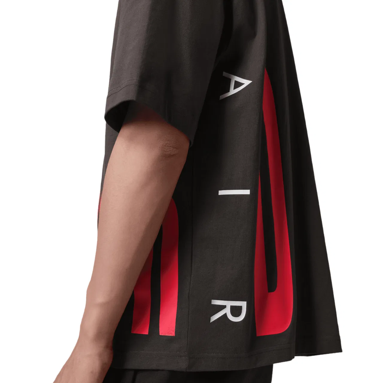 Мужская футболка Oversized Torso Stretch Jordan, цвет Off Noir/Gym Red — фото 4