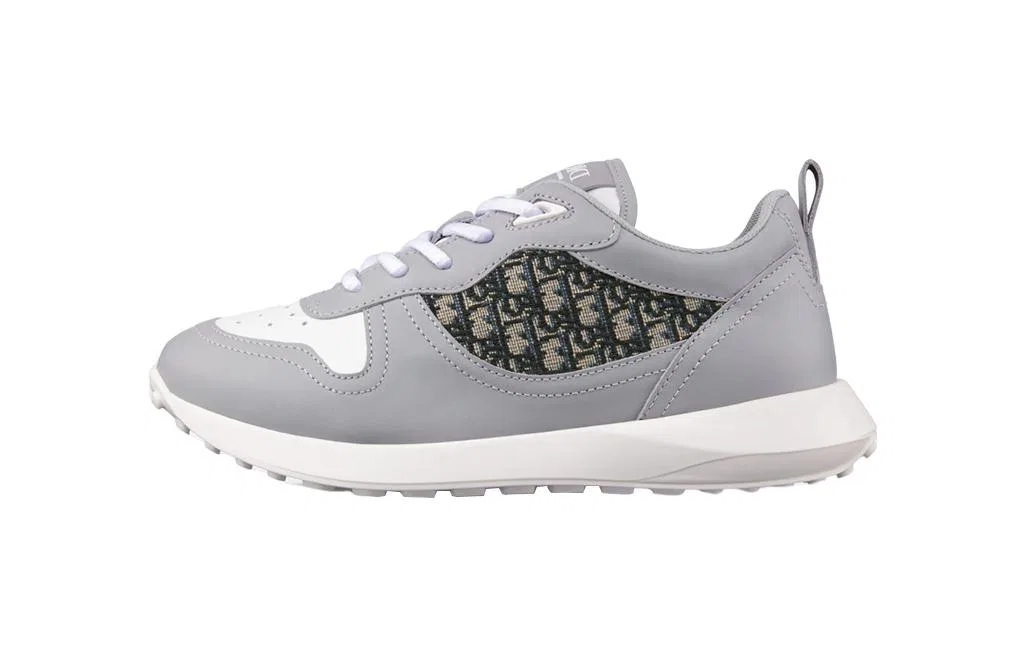 Детские кроссовки из кожи с контрастной вставкой B25 Kids Lifestyle Shoes DIOR