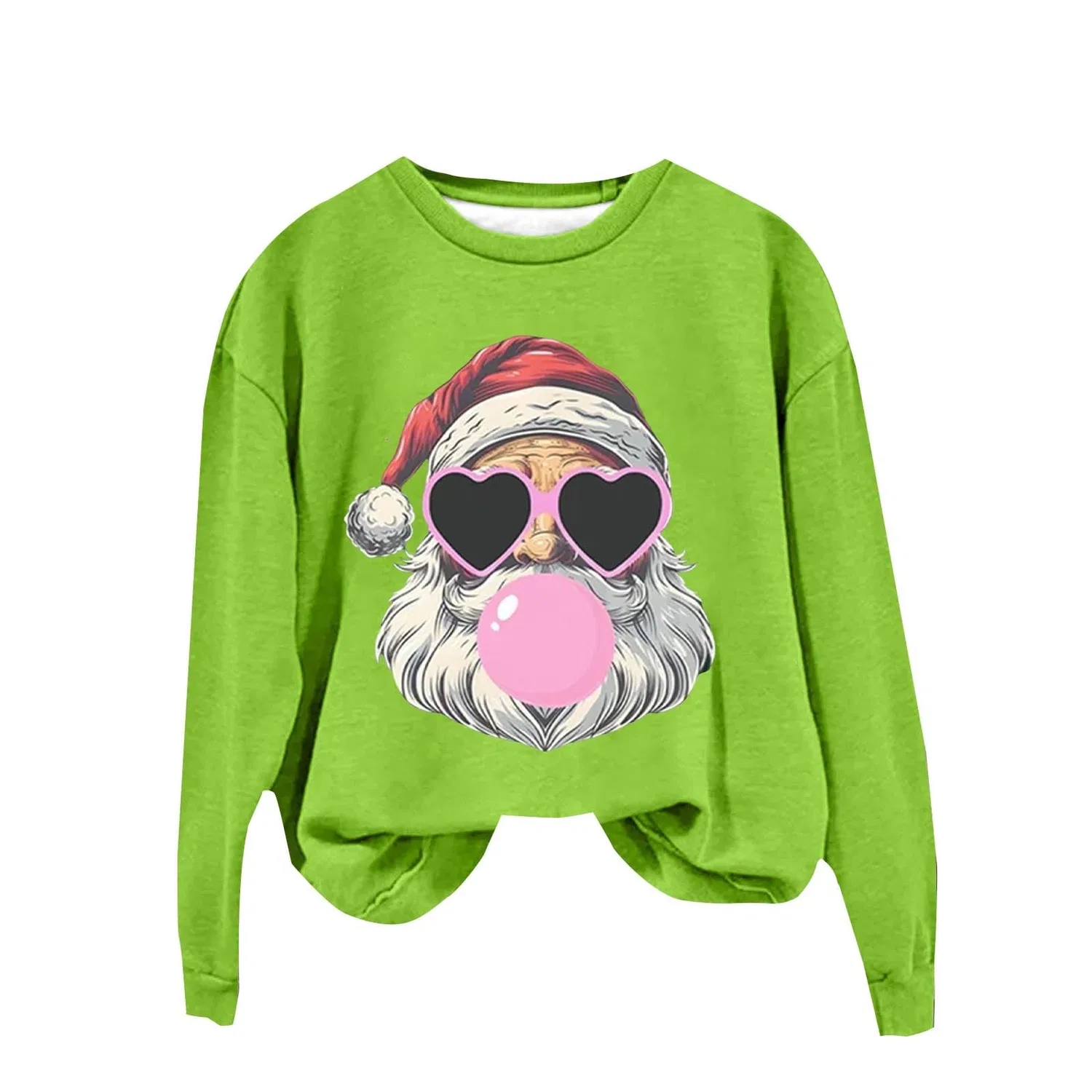 Женский свитшот с принтом Santa для женщин, Z12 Green — фото 3