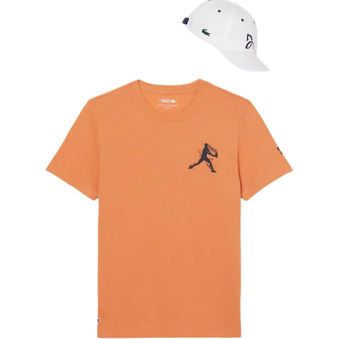 Мужская футболка с коротким рукавом Lacoste x Novak Djokovic, LACOSTE, Orange/Black