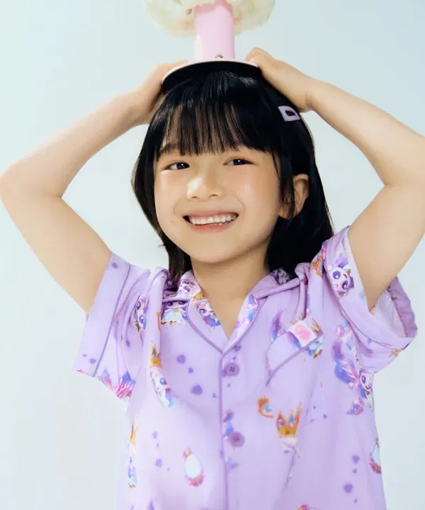 Пижама с коротким рукавом, Catch Tiniping 6, Spao Kids, светло-фиолетовый
