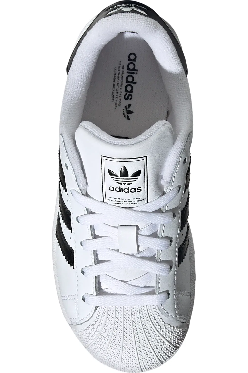 Кроссовки детские с защитным носком Superstar II adidas, белый/черный/белый — фото 4