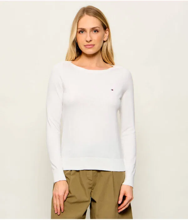 Женский джемпер из букле Tommy Hilfiger, белый