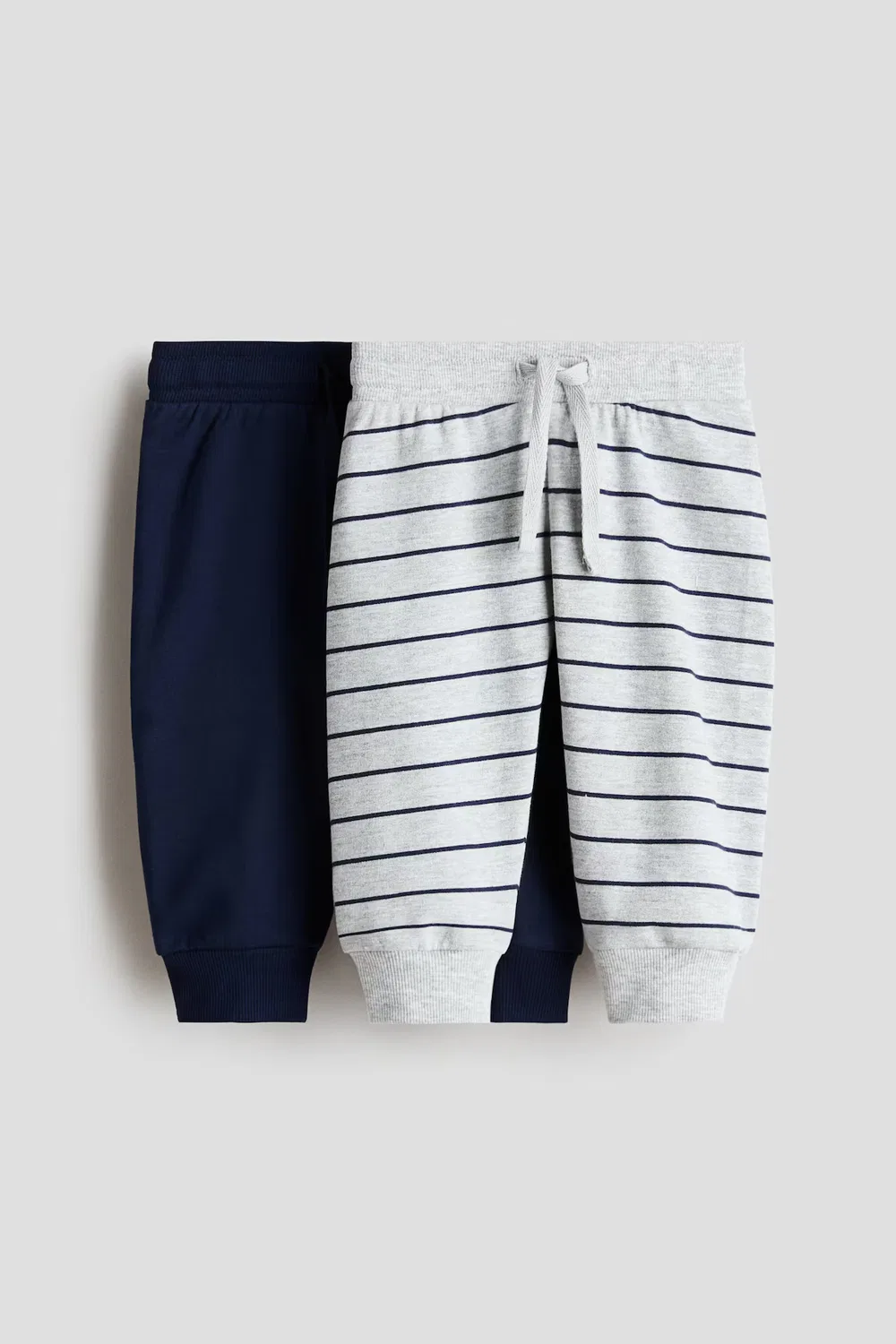 Комплект из 2 спортивных штанов H&M, Hellgrau/Marineblau Gestreift