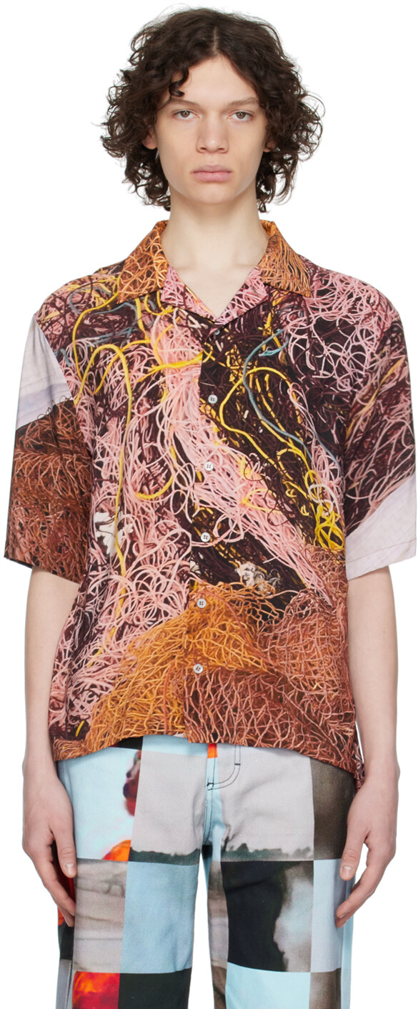 

SSENSE Эксклюзивная розовая рубашка Serapis