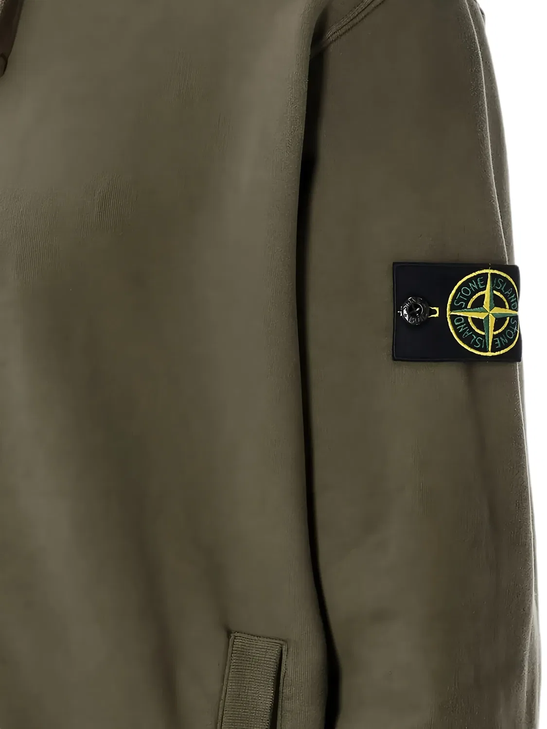 Худи на молнии с патчем зеленого цвета Stone Island, зеленый — фото 2