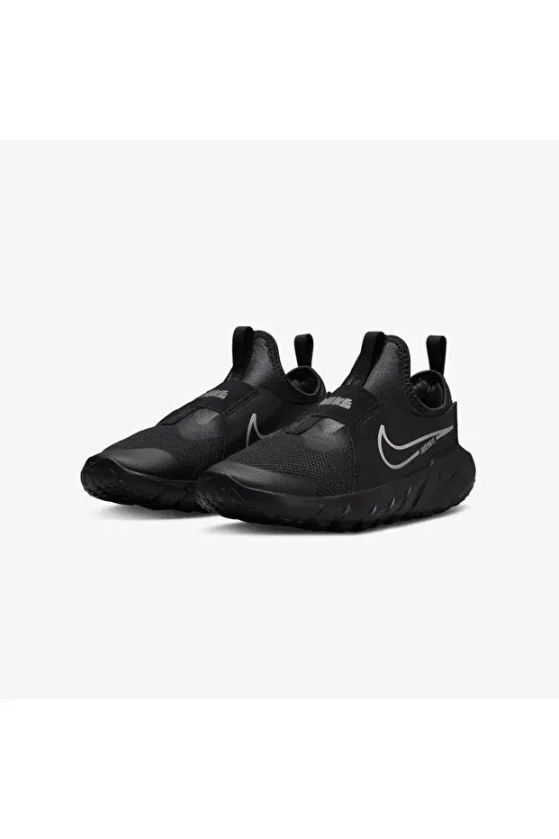 Детские кроссовки для девочек с эластичными шнурками Flex Runner 2 GS Rubberized Nike, Black — фото 3