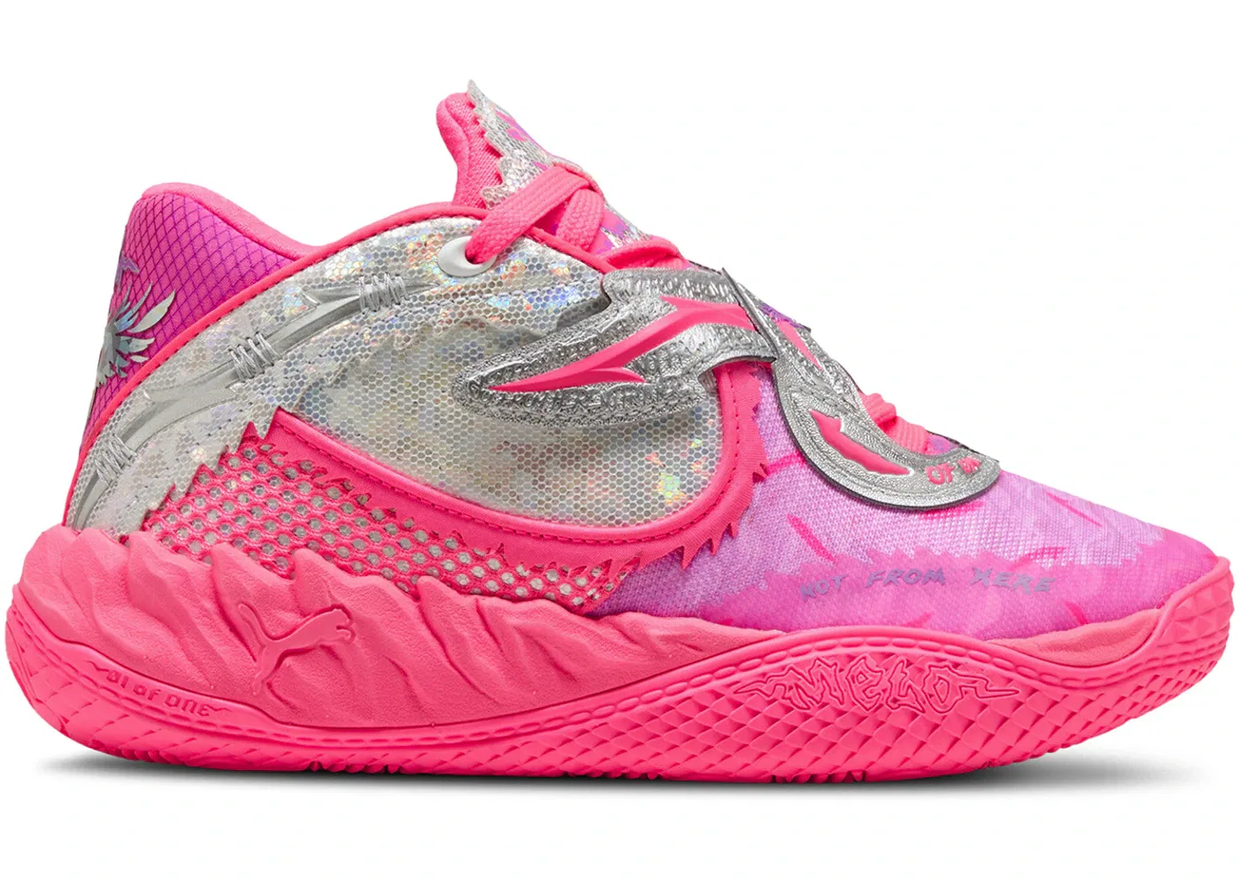 Детские кроссовки для мальчиков с верхом из синтетики Puma LaMelo Ball MB.05 World Tour (GS), Sun Struck/Pure Magenta