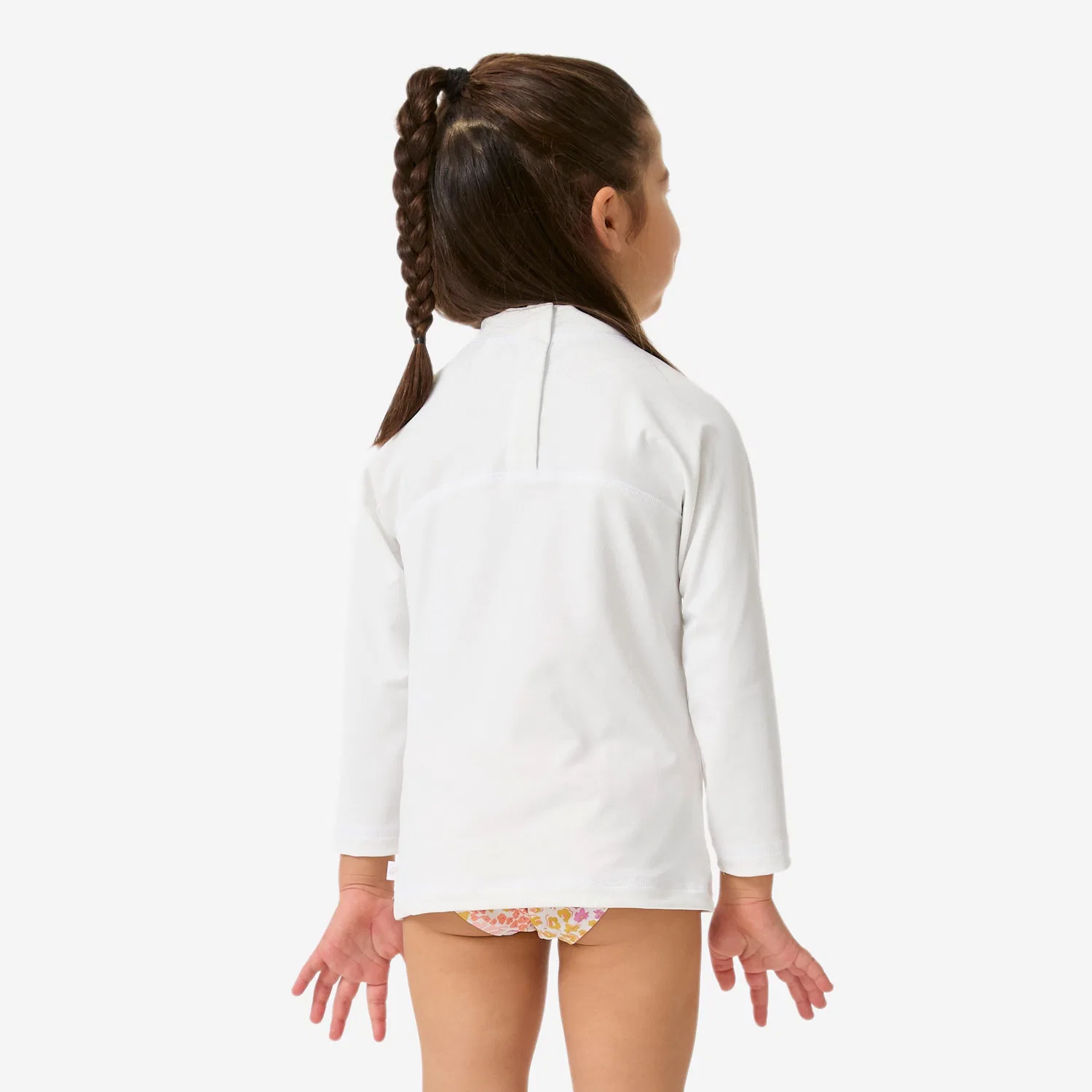 Детская футболка с длинным рукавом UV-Shirt langarm Baby Savanne weiß Decathlon, Ultraweiß — фото 3