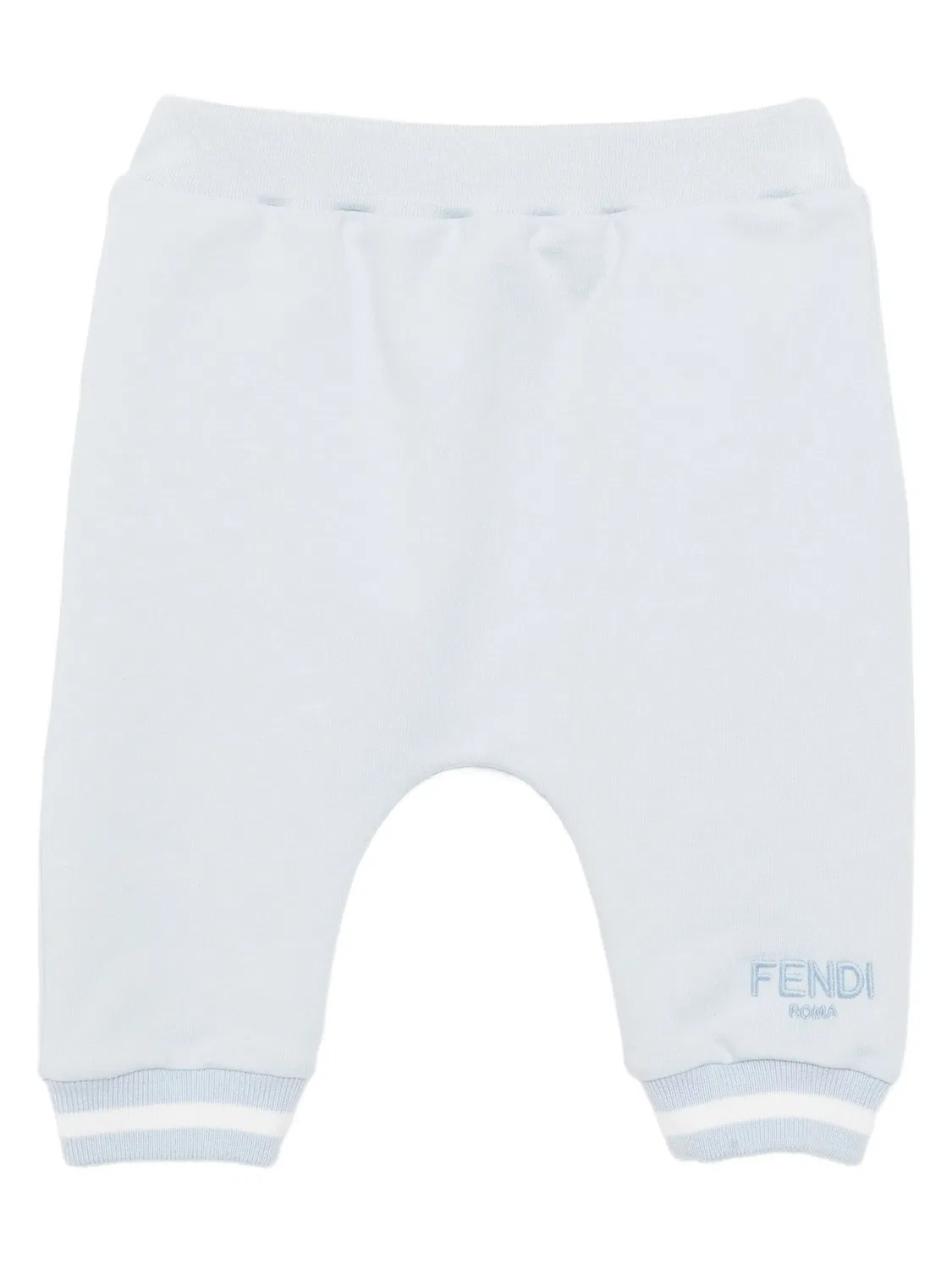 Штаны с вышитым логотипом FENDI, светло-голубой