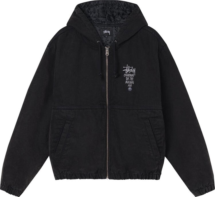 

Куртка Stussy Canvas Insulated Work Jacket 'Black', черный