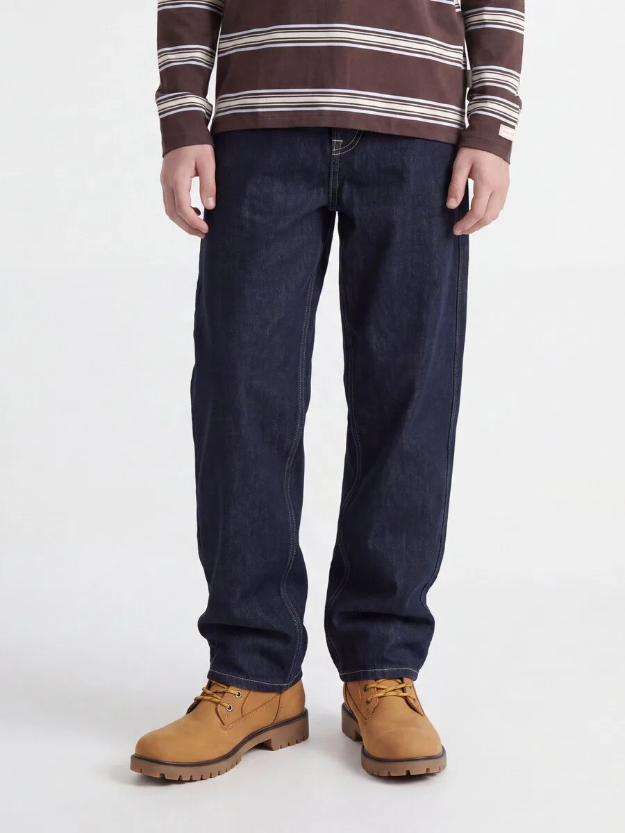 Детские джинсы Jack & Jones Junior Regular Jeans 'JJIAlex JJNorrebro' цвета морской синевы — фото 2