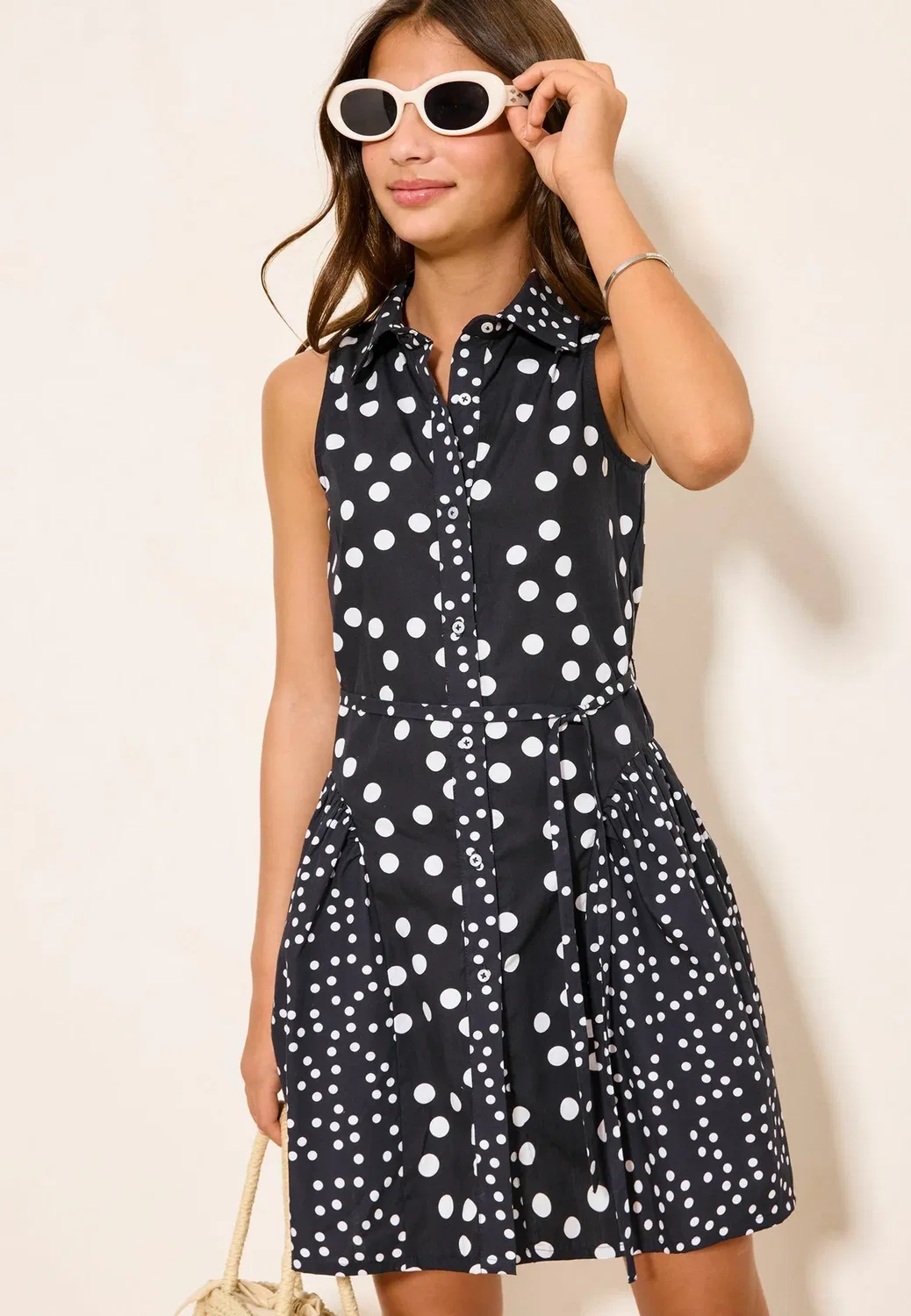 Платье-Рубашка стандартного кроя Lipsy, Navy Blue Spot