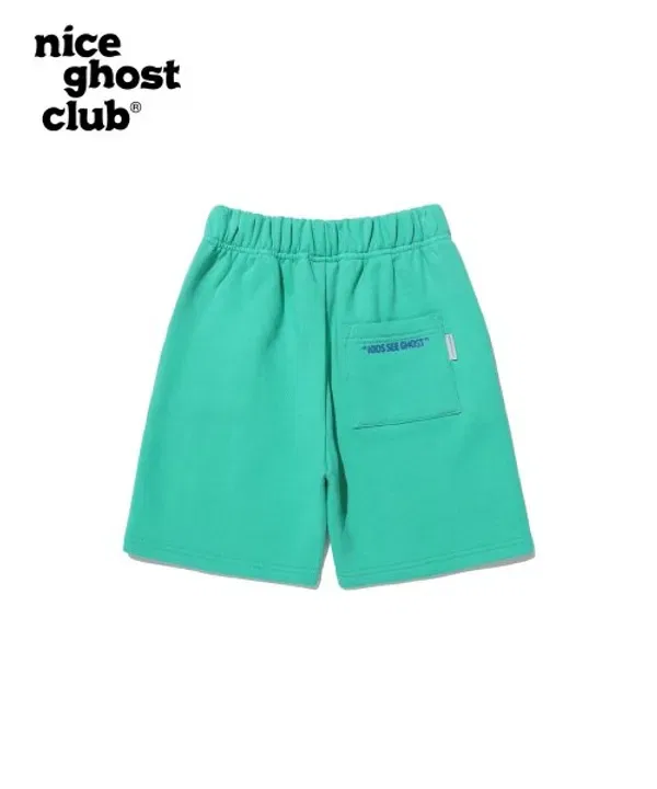 Шорты с логотипом, оригинальные, Nice Ghost Club Kids, зеленые — фото 2