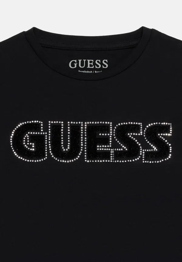 Детская и подростковая футболка с принтом Guess, черный — фото 4