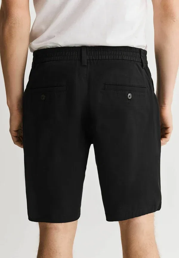 Шорты хлопковые Elasticated waist fit - stretch chino shorts Next, черный — фото 3
