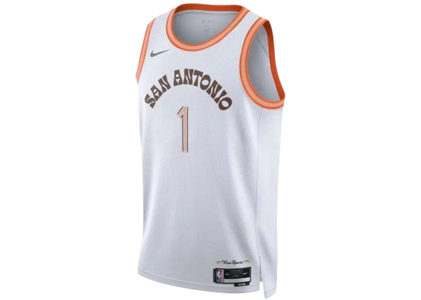 Мужская баскетбольная джерси Nike San Antonio Spurs Victor Wembanyama City Edition Swingman, White