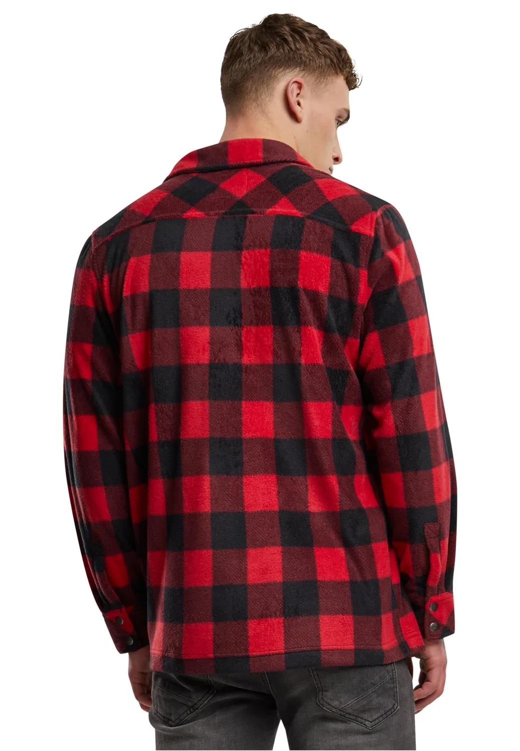 Мужская фланелевая рубашка с длинным рукавом Brandit, Red/Black — фото 3