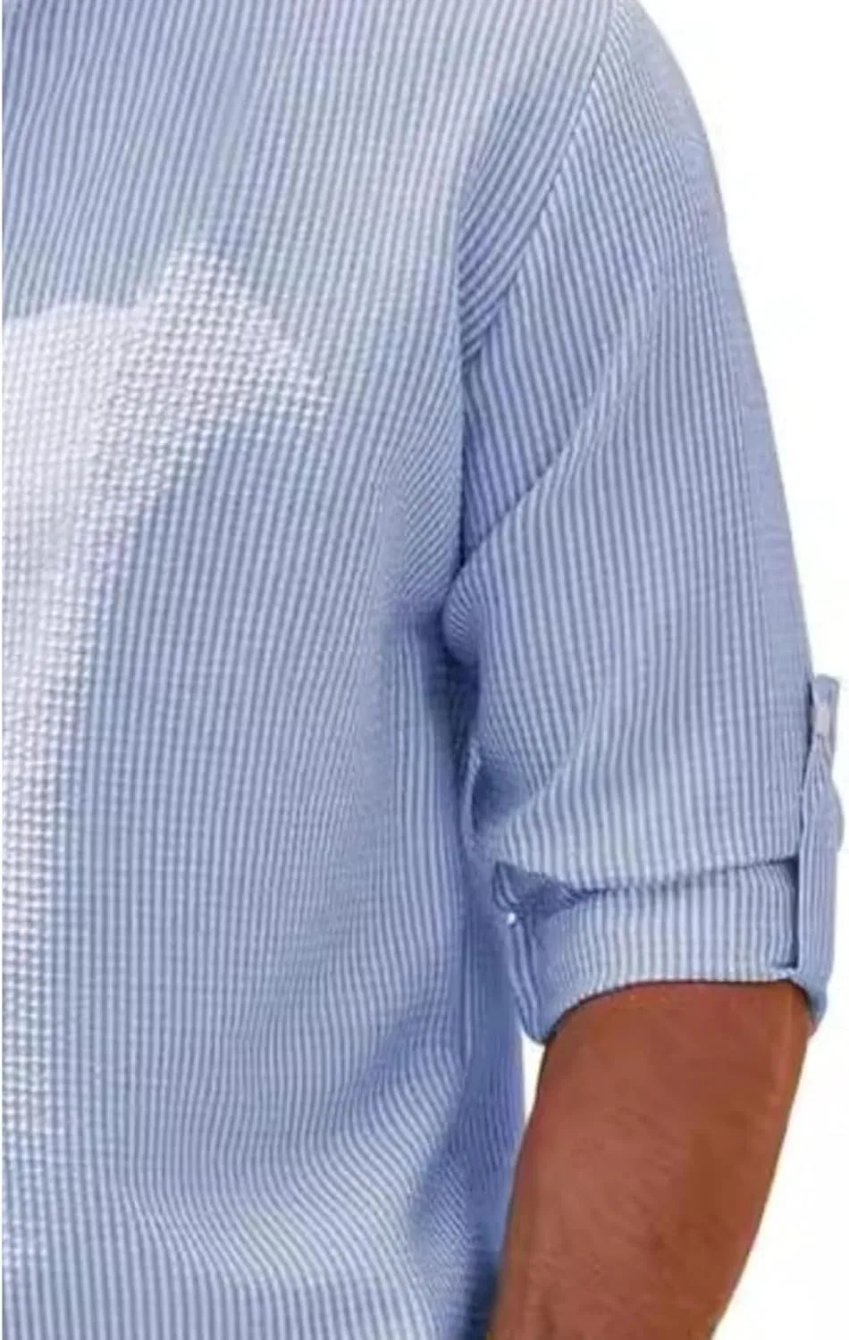 Мужская длинная футболка Performance, Light Blue — фото 4