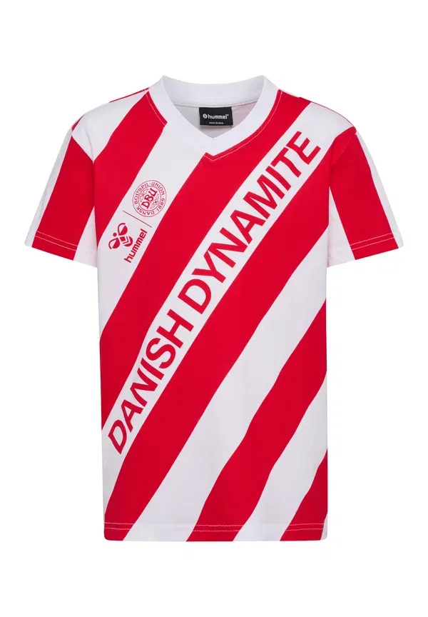 Футболка Dbu 26 fan dynamite ss для детей унисекс - одежда национальной сборной Hummel, белый/красный