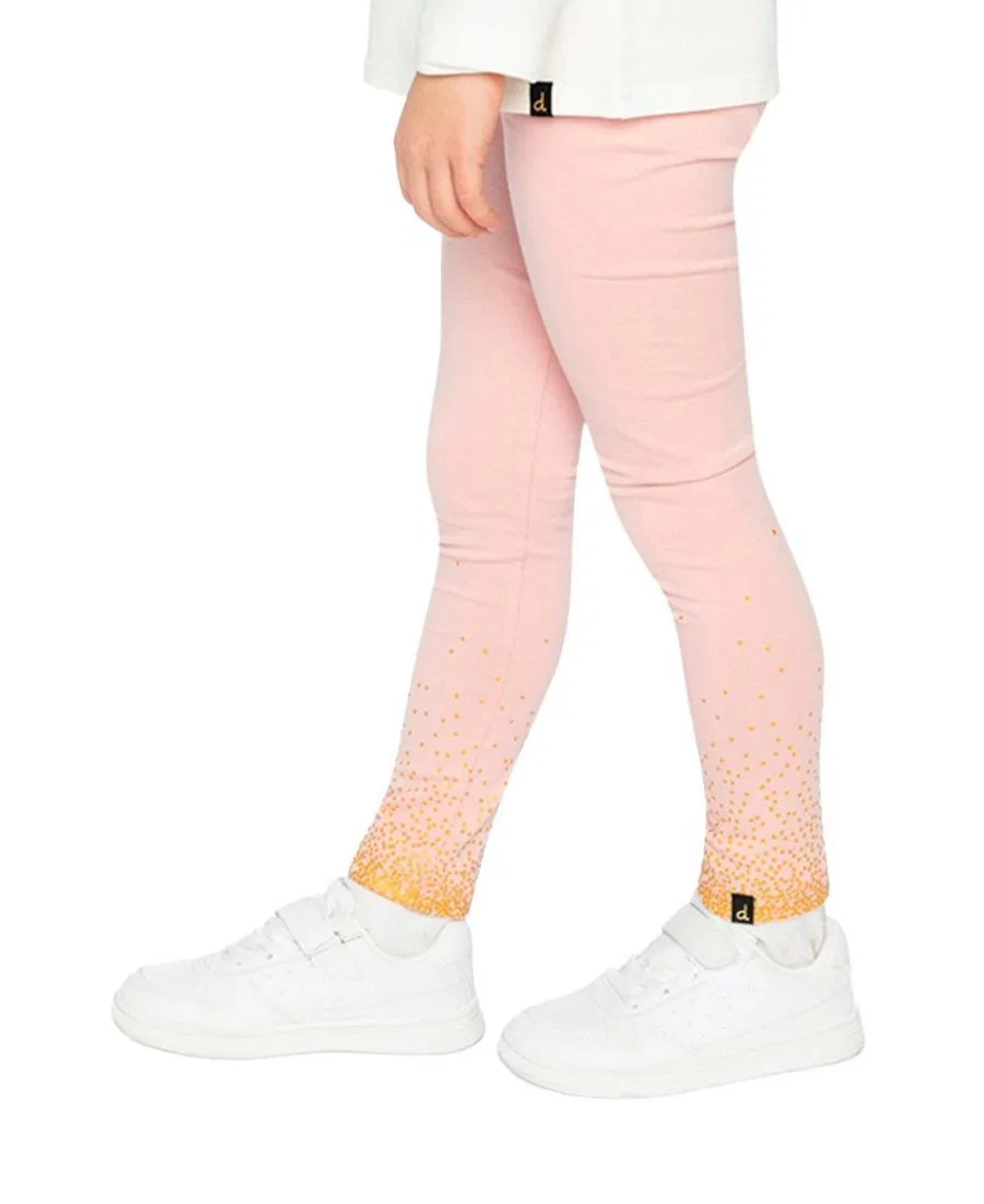 Леггинсы хлопковые с градиентом Frosted Strawberry Deux par Deux, Pale Dusty Pink — фото 3