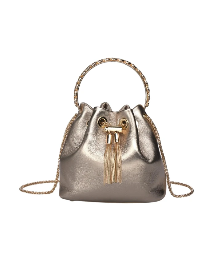 

Сумочка с ручкой, украшенной стразами. Alma En Pena, желтый