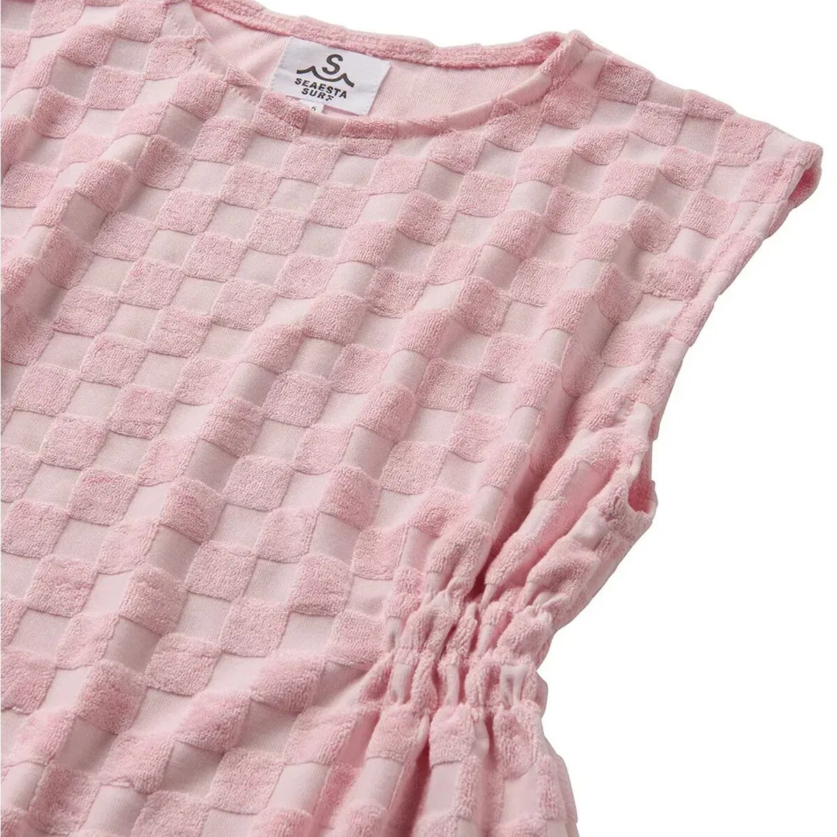 Детское платье-покрывало с принтом Terry Cover Up Dress Seaesta Surf, Checker Pink — фото 4
