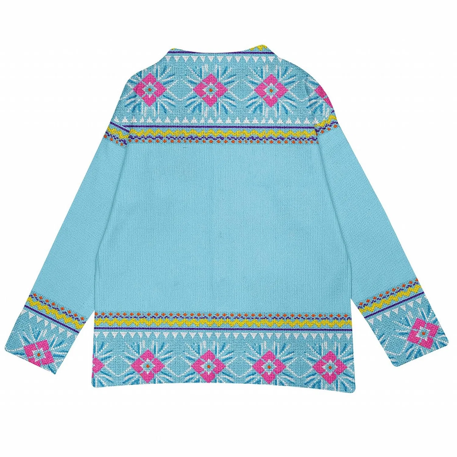 Женский кардиган с принтом Fair Isle, 01#blue — фото 4