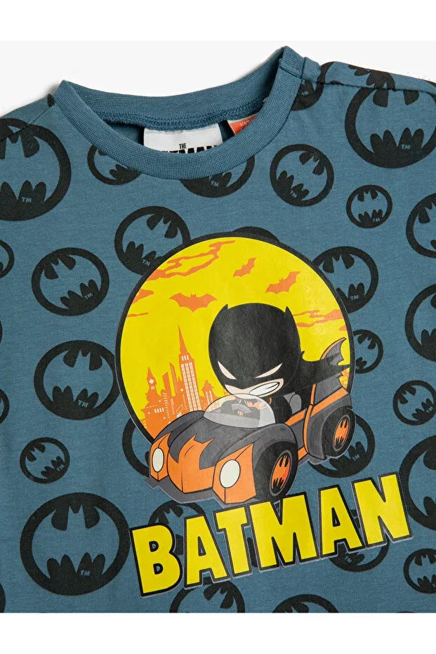 Детская футболка с принтом Batman Koton, Blue Patterned — фото 3